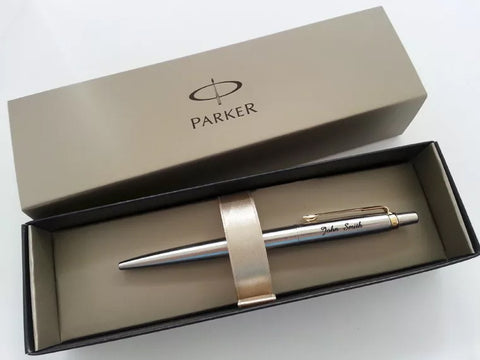 15 x personalised Parker Jotter pen with gold trim and gift box