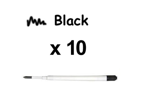 10 x black ink refill for stylus pen