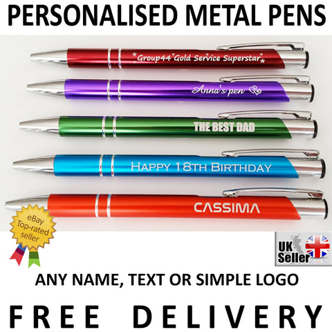 26 x personalised pen mixed colour with names