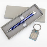 Gift set for teacher ballpoint pen + keyring professionally engraved comes with gift box