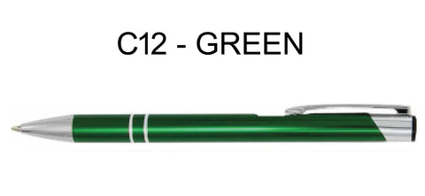 75 x GREEN personalised pen + special delivery