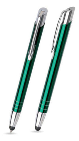 100 x Personalised ballpoint stylus pen [green]