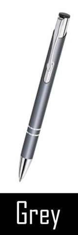 150 x grey personalised ballpoint pen with black ink