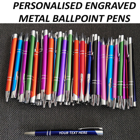 200 x Personalised Engraved Ballpoint Pen [blue ink]