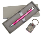 Gift set for teacher ballpoint pen + keyring professionally engraved comes with gift box