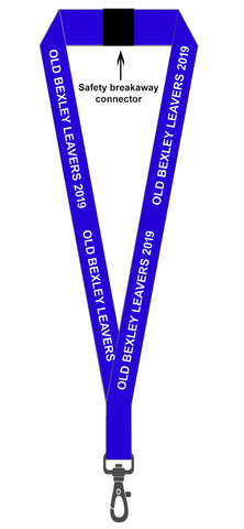 Royal Blue Lanyard + white text OLD BEXLEY LEAVERS 2019