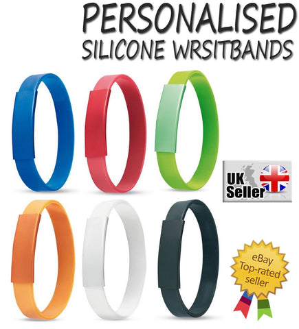 17 x wristband personalised engraved + international delivery